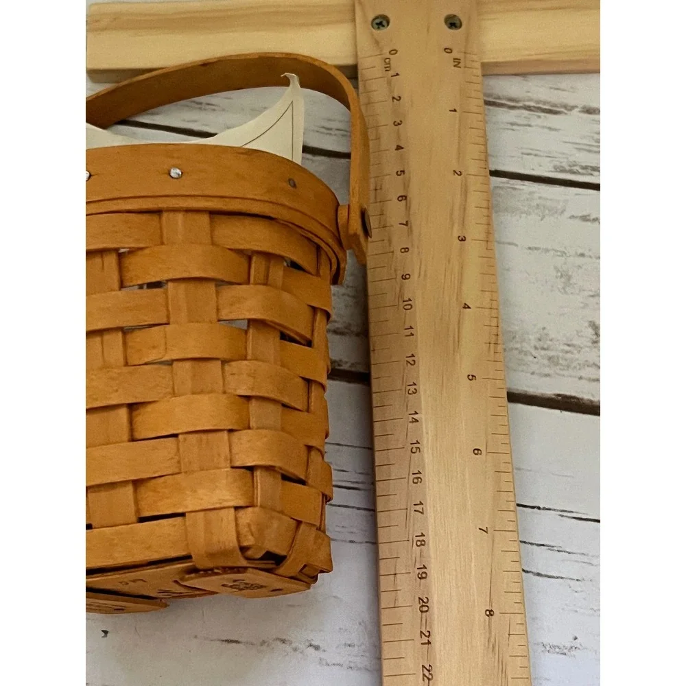 Longaberger Horizon of Hope Basket Natural Pink Ribbon 2001 Small 4.5in